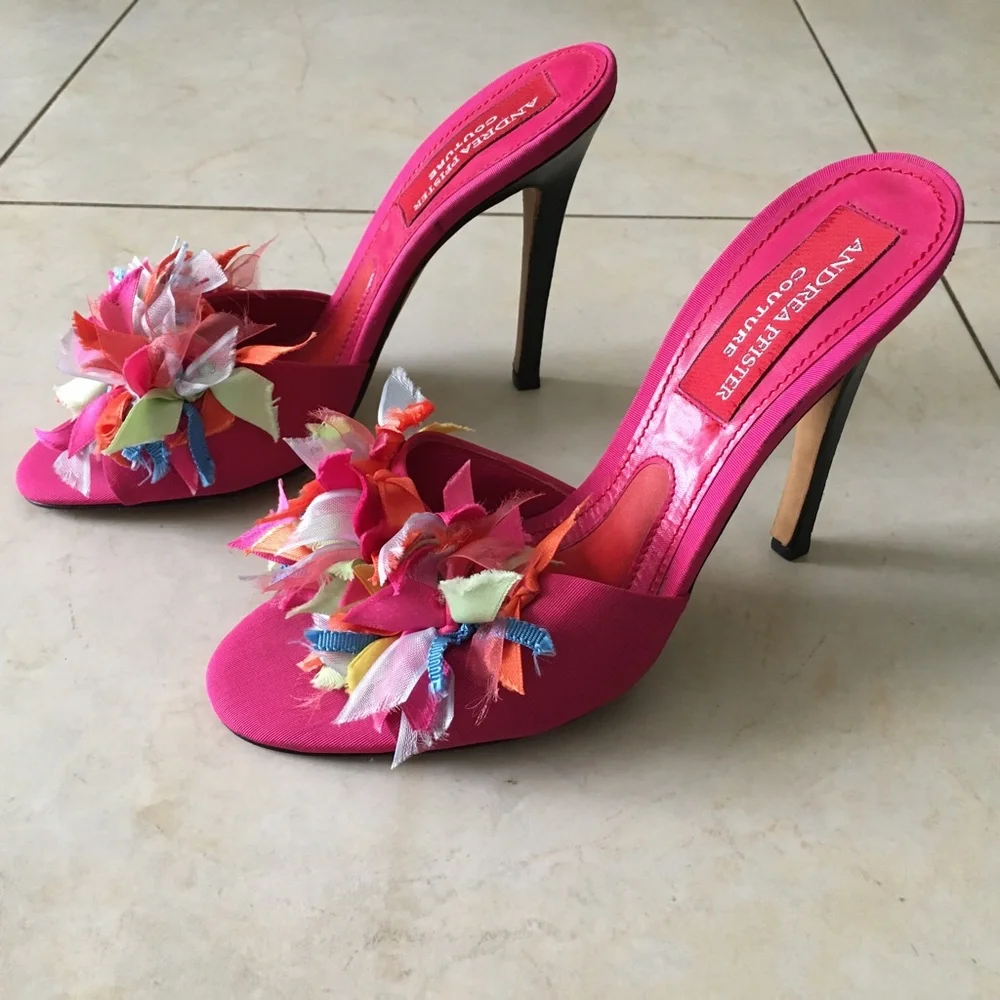 NWOT Vintage Andrea Pfister Couture Women's Mules/Heels - Picture 3 of 10